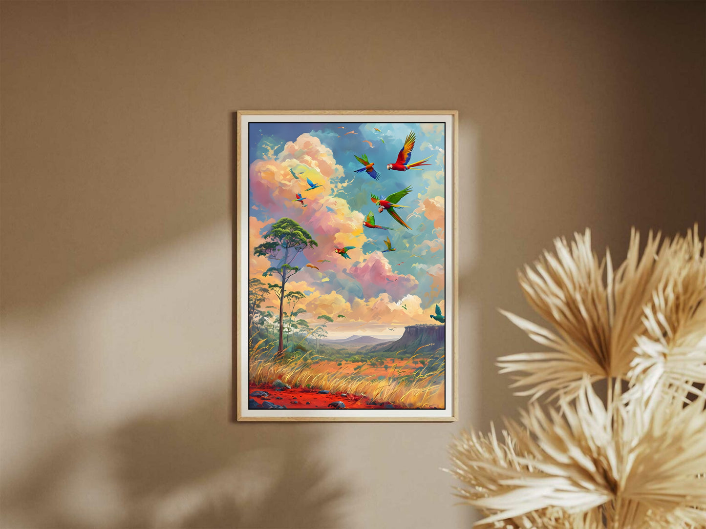 Colorful Macaw Digital Art Print