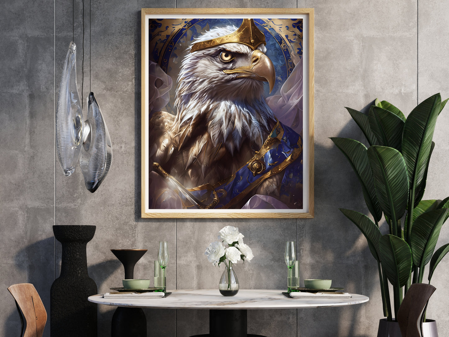 Majestic Royal Eagle Wall Art – Bald Eagle King Digital Download
