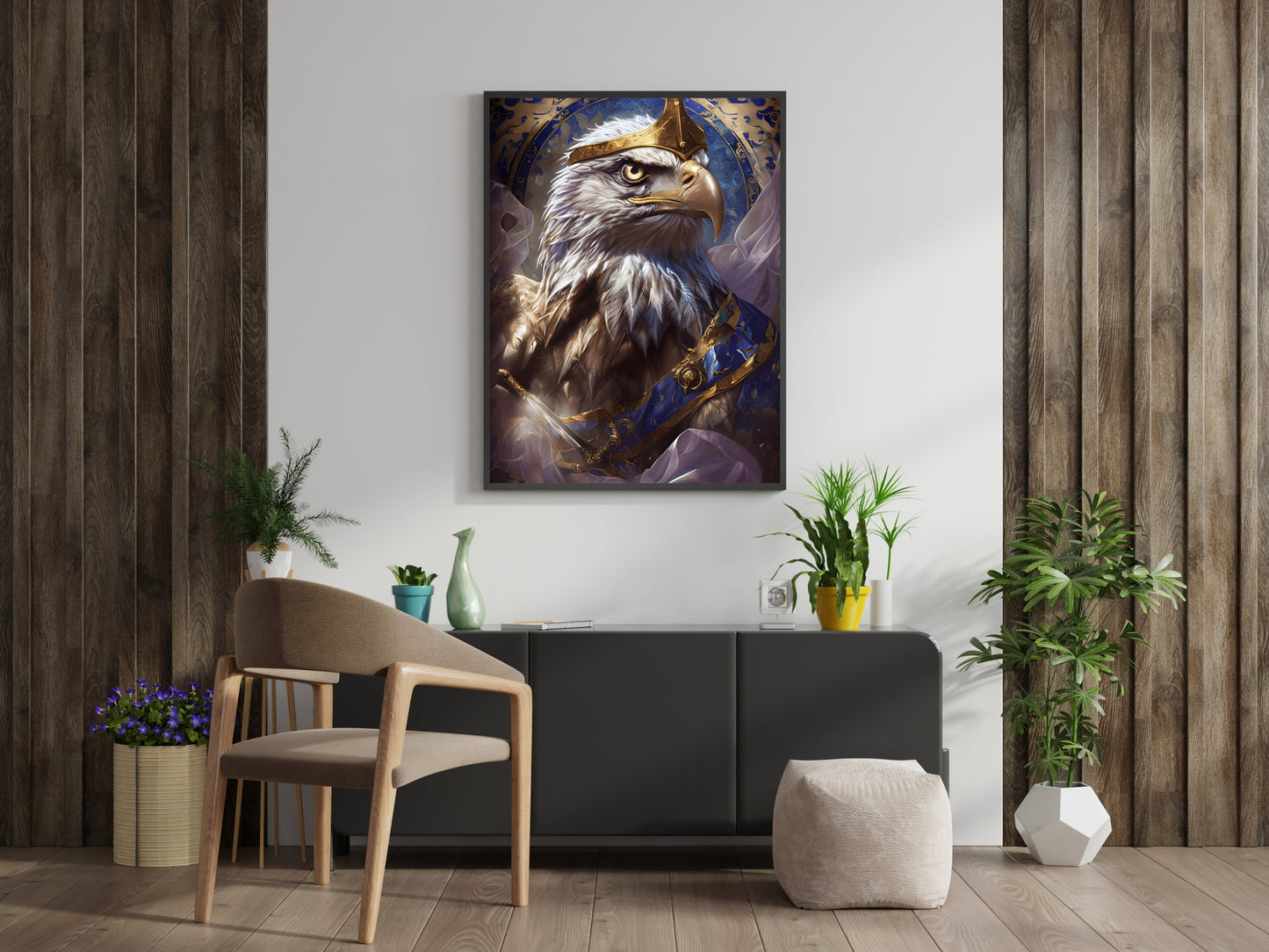 Majestic Royal Eagle Wall Art – Bald Eagle King Digital Download