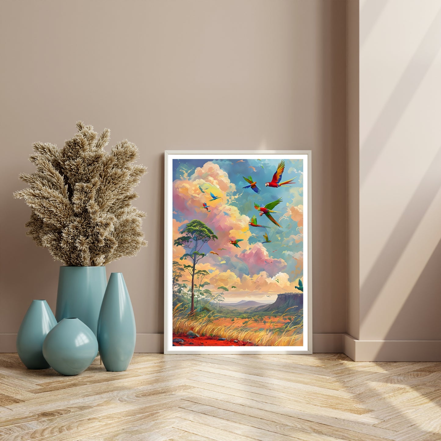 Colorful Macaw Digital Art Print