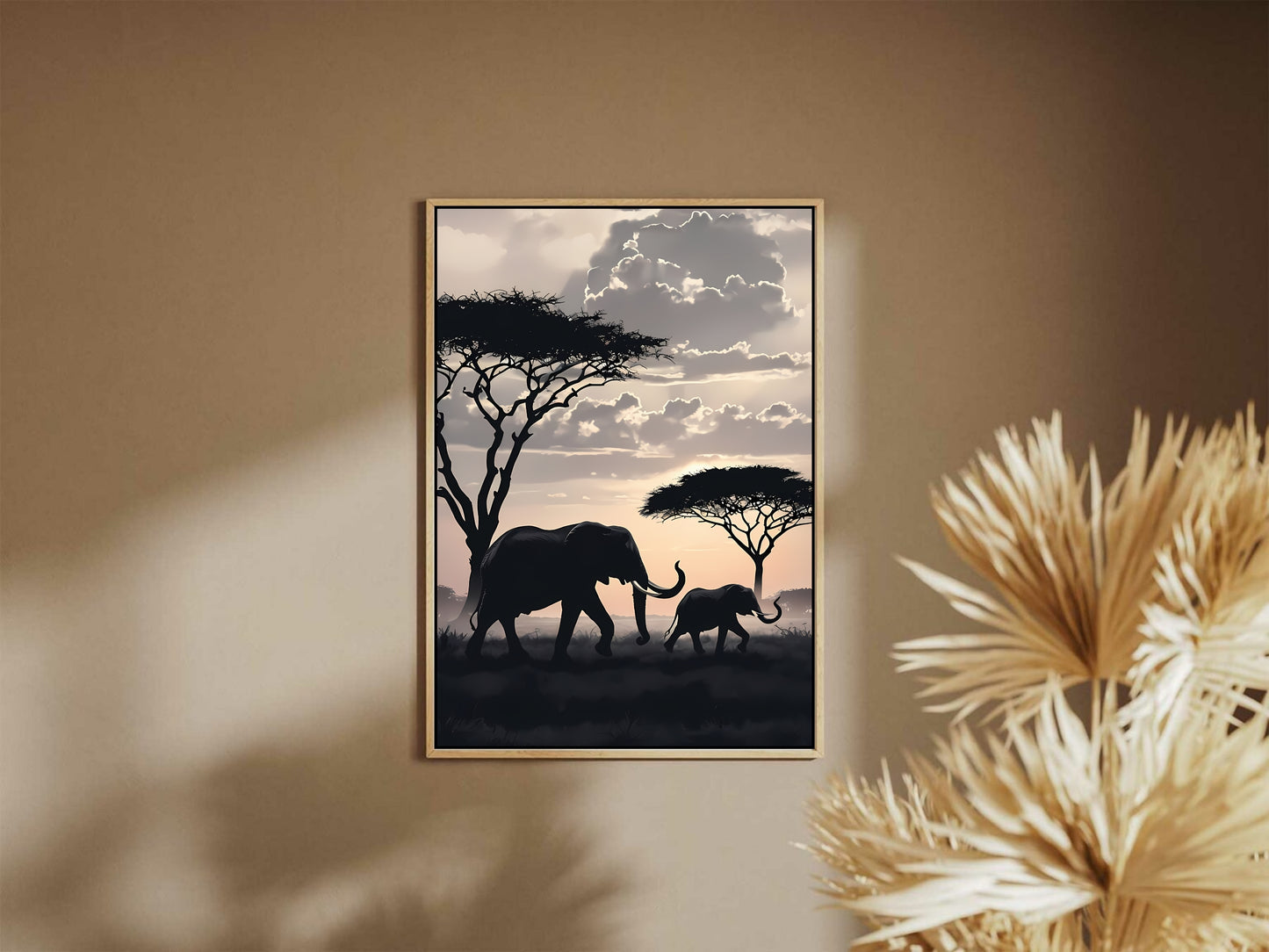 Wall Decor - Elephants in the Savannah | Downloadable Art Print
