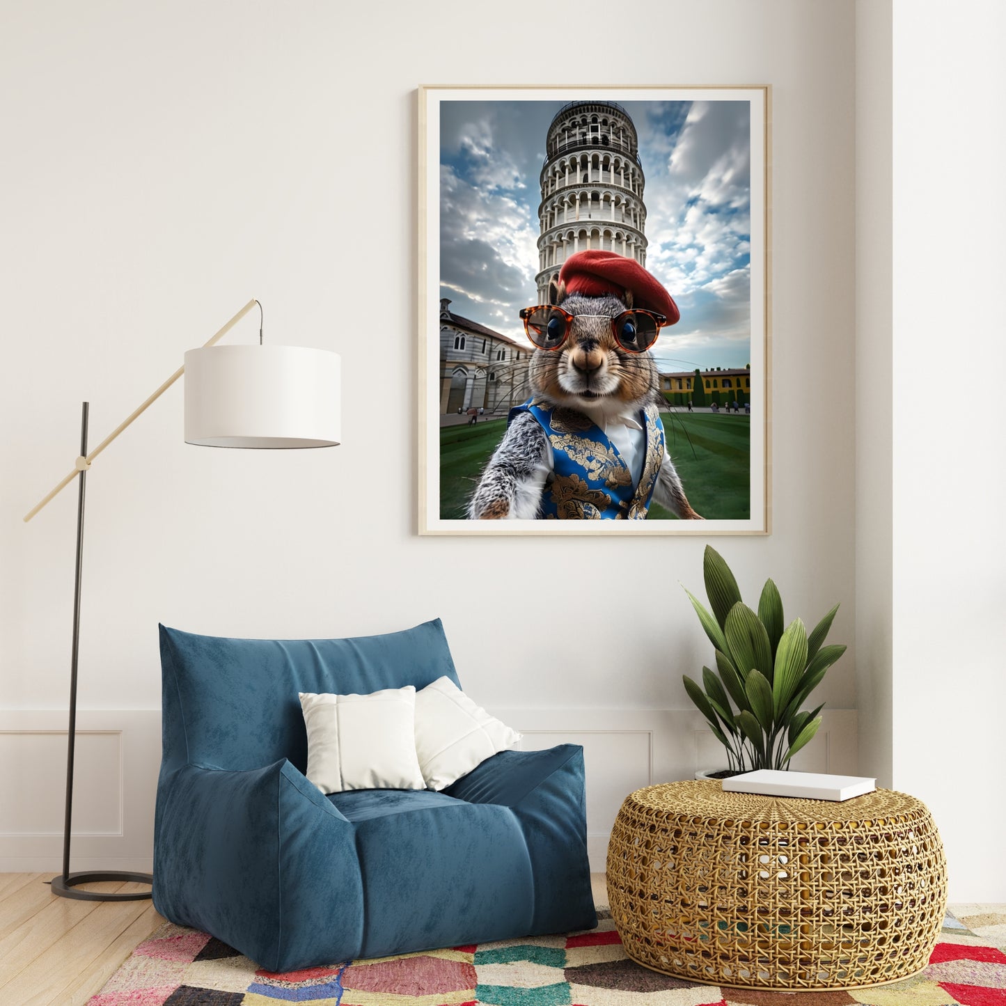 Dapper Squirrel in Italy | Leaning Tower Art
