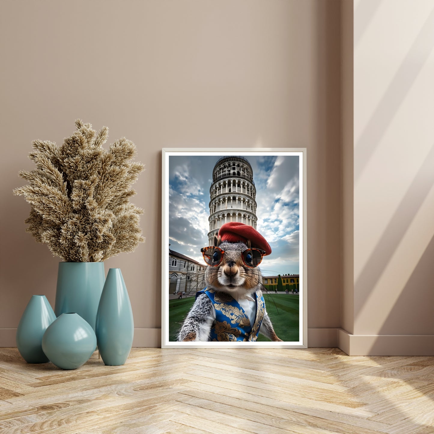 Dapper Squirrel in Italy | Leaning Tower Art