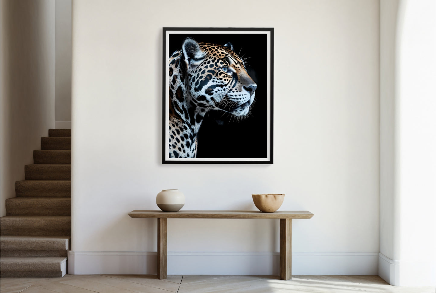 Stunning Jaguar: Digital Animal Artwork – High-Quality Print