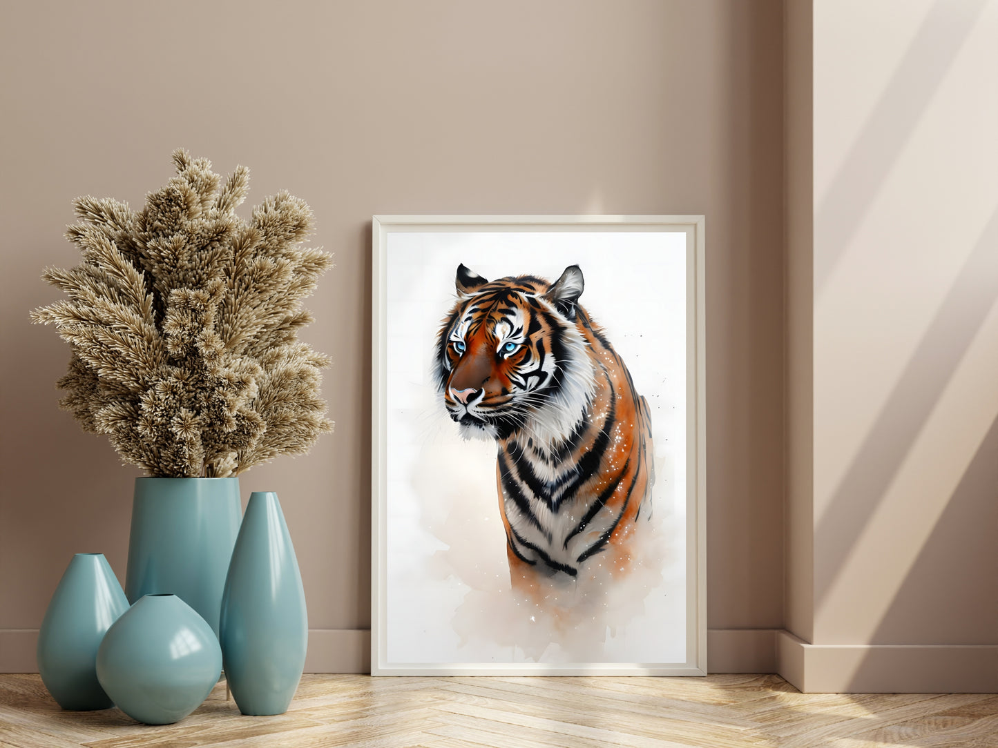 Majestic Tiger Watercolor Wall Art – Digital Download