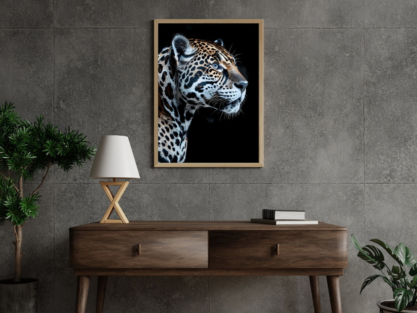Stunning Jaguar: Digital Animal Artwork – High-Quality Print