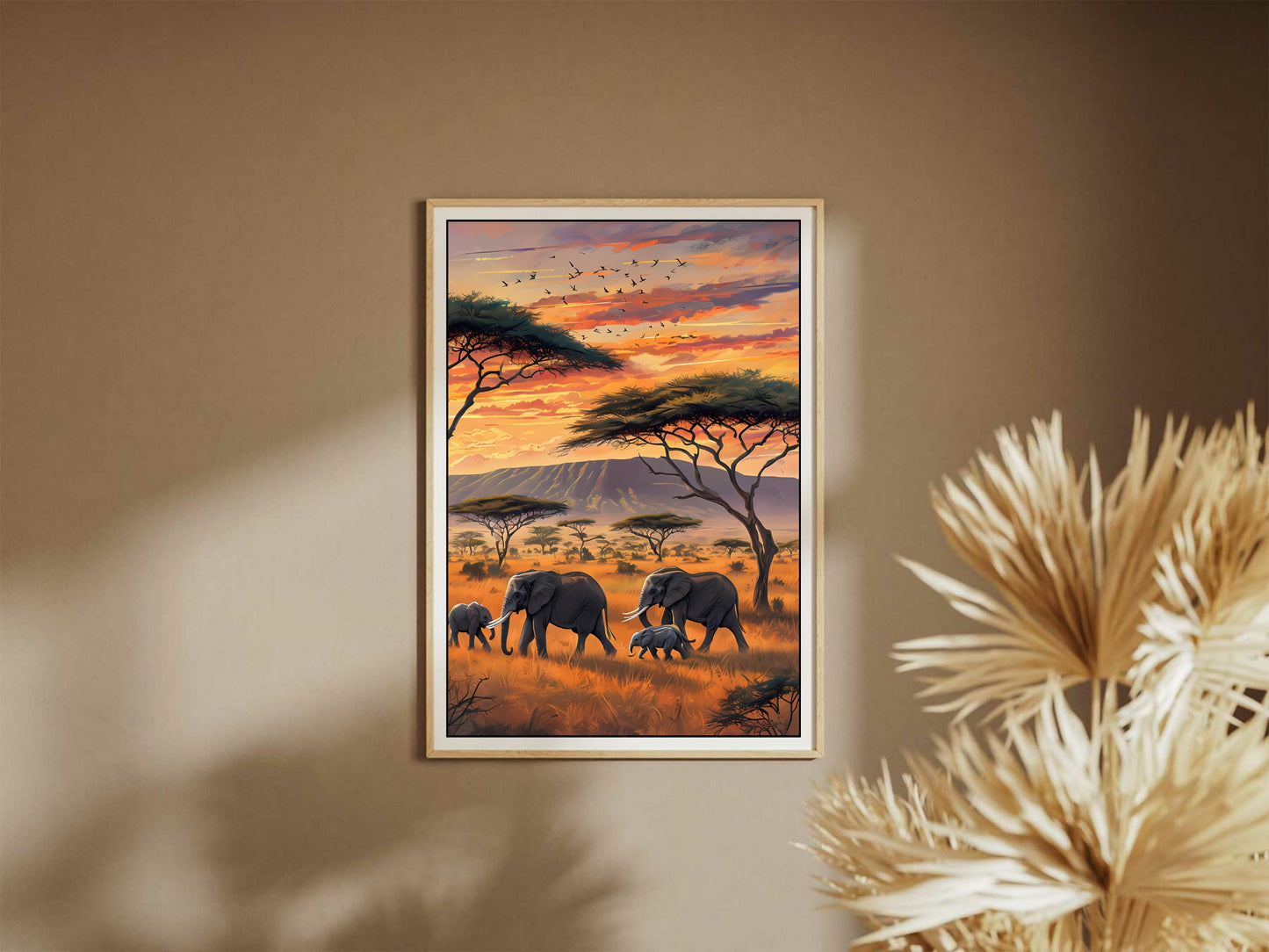 Tanzania Elephant Family Art Print