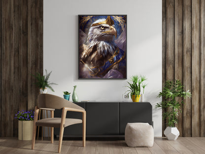 Majestic Royal Eagle Wall Art – Bald Eagle King Digital Download