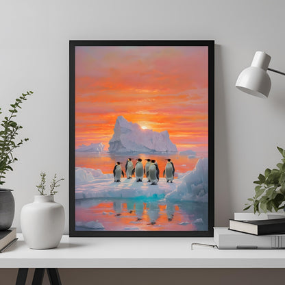 Antarctic Penguins Digital Art Print