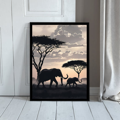 Wall Decor - Elephants in the Savannah | Downloadable Art Print