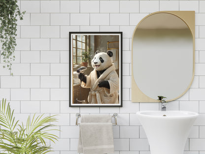 Funny Panda Bathroom Art – Set of 3 Prints