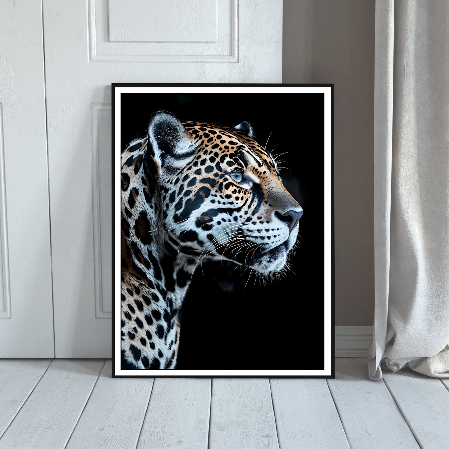Stunning Jaguar: Digital Animal Artwork – High-Quality Print