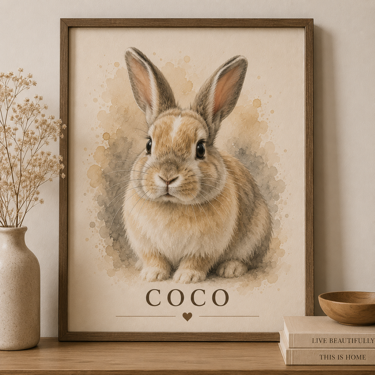 Custom Pet Portrait | Personalized Framed Wall Art