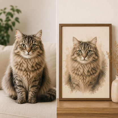 Custom Pet Portrait | Personalized Framed Wall Art