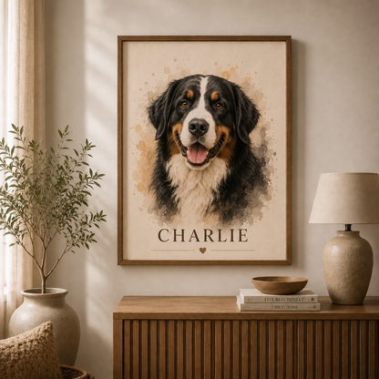 Custom Pet Portrait | Personalized Framed Wall Art