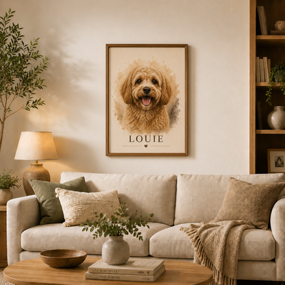 Custom Pet Portrait | Personalized Framed Wall Art