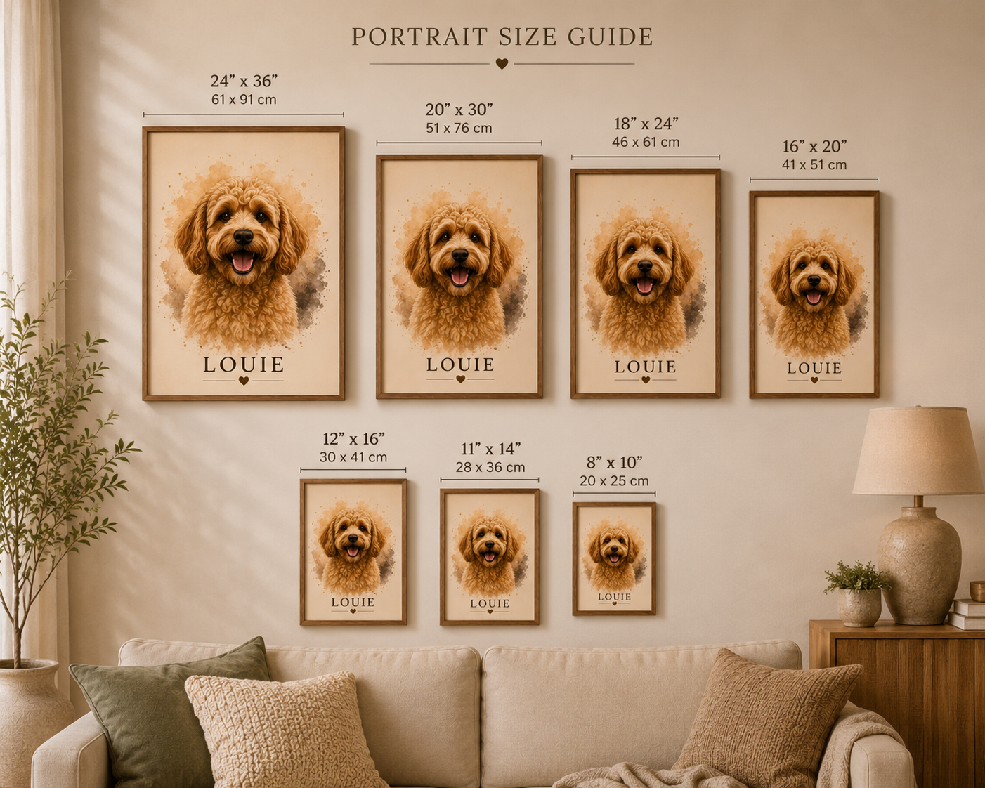 Custom Pet Portrait | Personalized Framed Wall Art