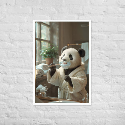 A full-view of the framed print, showcasing the high-quality anthropomorphic animal art.