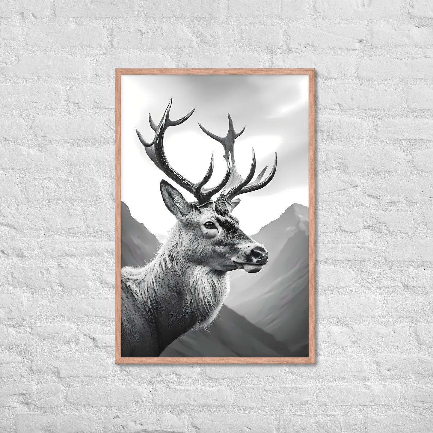 A beautiful piece of black and white art, ideal for a study, office, or living room wall.