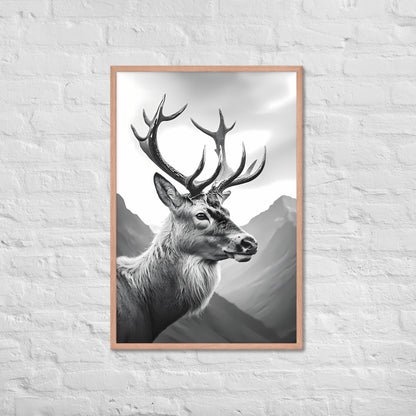 A beautiful piece of black and white art, ideal for a study, office, or living room wall.