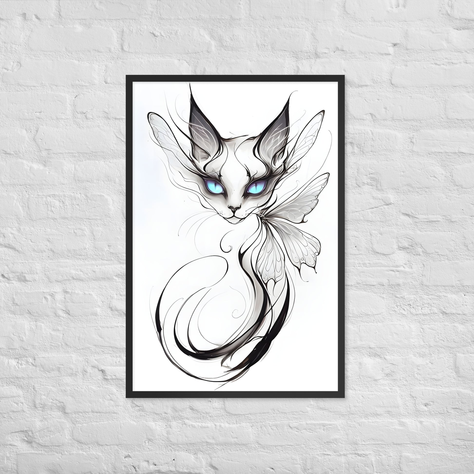 A stunning and unique gift idea for cat lovers and fantasy art enthusiasts.