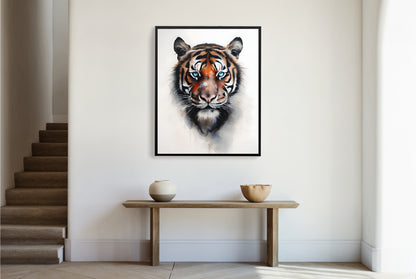 Watercolor Tiger Art Print | Majestic Tiger Wall Decor