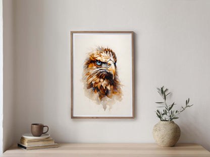 Powerful eagle artwork.

