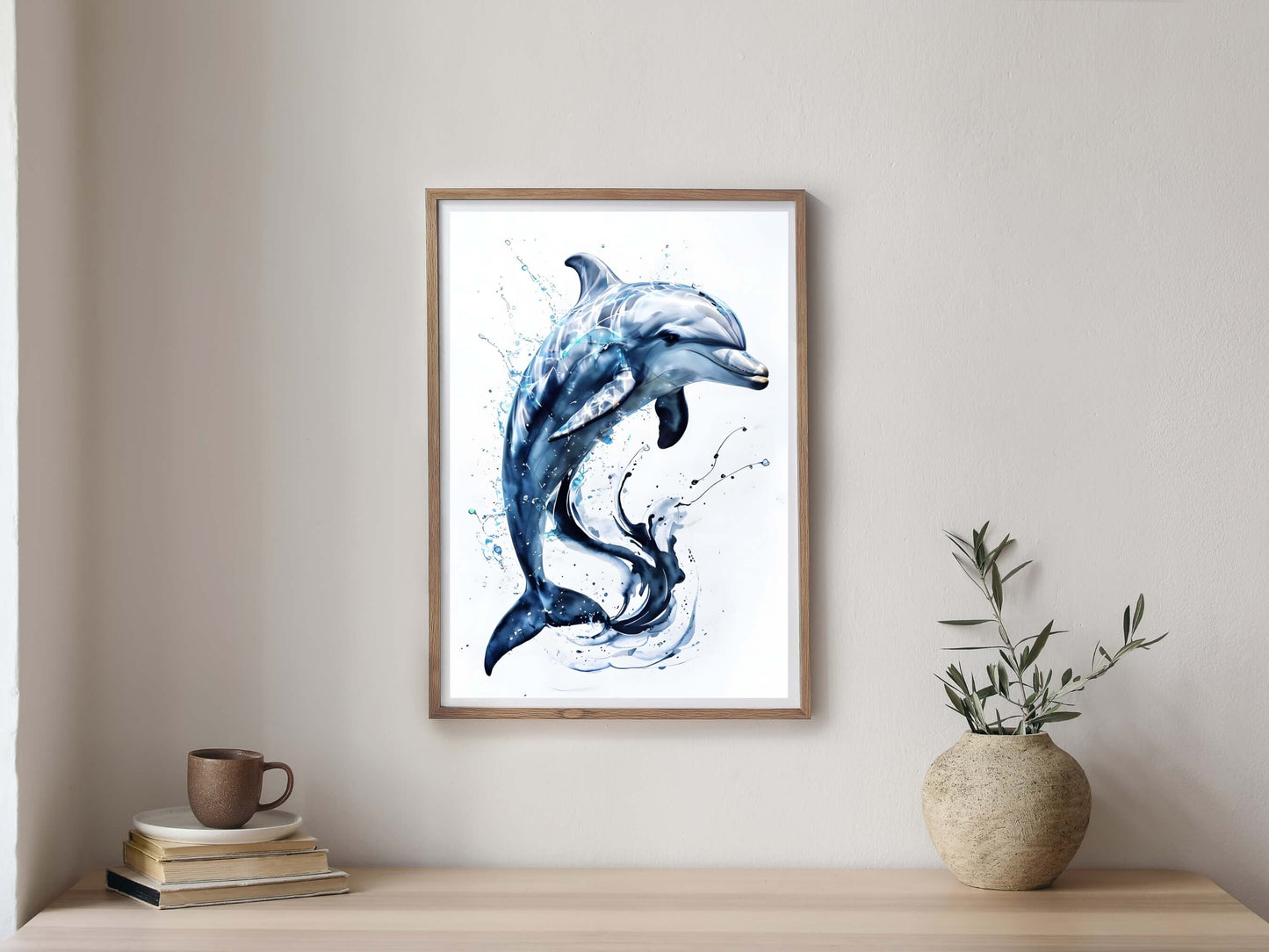 Framed dolphin digital art

