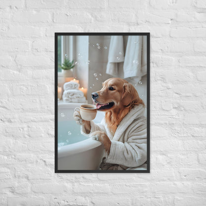 The perfect unique and funny art piece for a powder room or master bathroom, blending humor with relaxation.