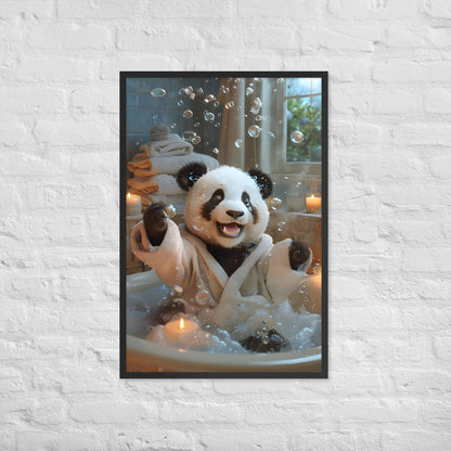A full-view of the framed print, showcasing the high-quality, joyful, anthropomorphic animal art.