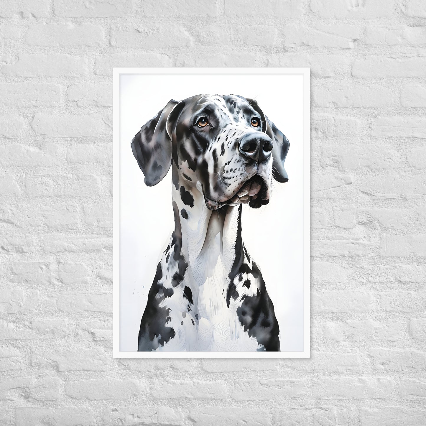 A full view of the framed art, showcasing its timeless elegance and suitability for modern or minimalist decor.