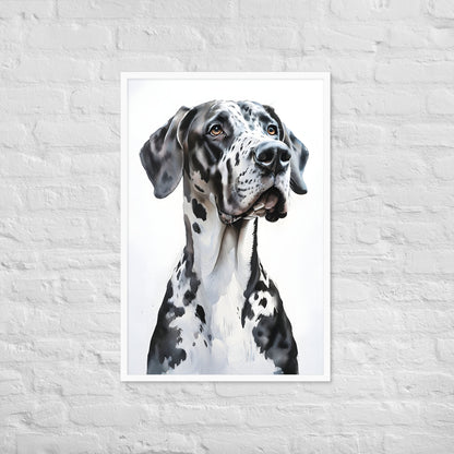 A full view of the framed art, showcasing its timeless elegance and suitability for modern or minimalist decor.