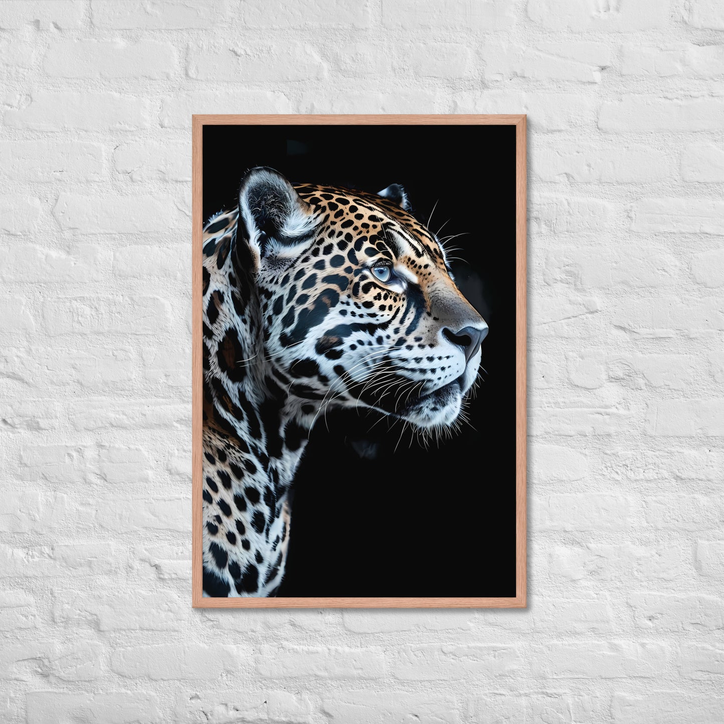 A print that fits a dark aesthetic or minimalist theme, adding depth and drama to the room.