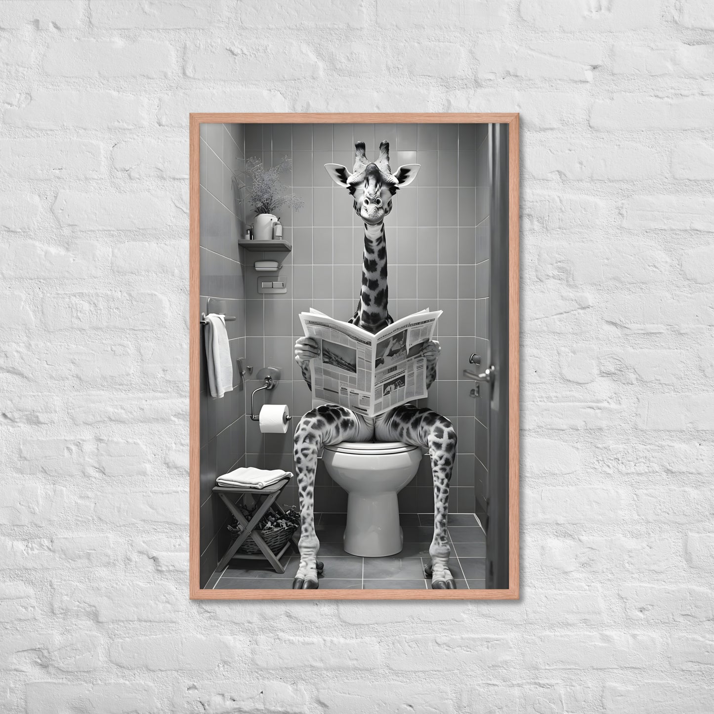 A unique conversation piece that adds quirky humor to a home office or creative workspace.