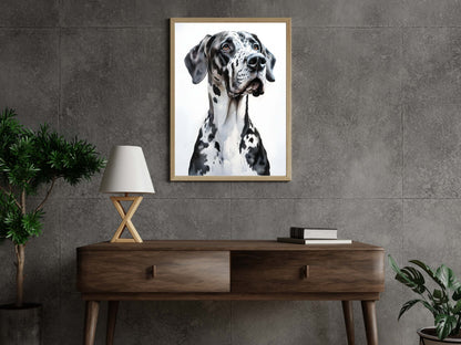 Speckled dog wall art

