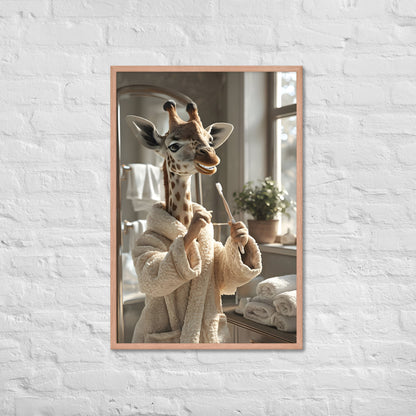 A great housewarming gift idea for anyone who loves giraffes, animals, or funny, quirky art.